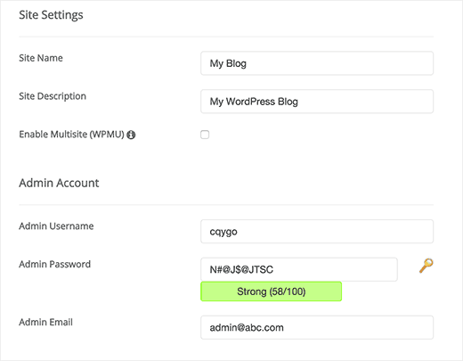 softaculous-sitesettings